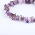 thumbnail image 4 of Pulsera de gemas de amatista natural Sujetador de piedra triturada elástico irregular, 4 of 5
