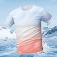 thumbnail image 5 of Yaoyar Men's Cooling Ice Silk Running Shirts Quick Dry Short Sleeve Athletic Gym T-Shirts Gradient Round Neck Tshirt, 5 of 5