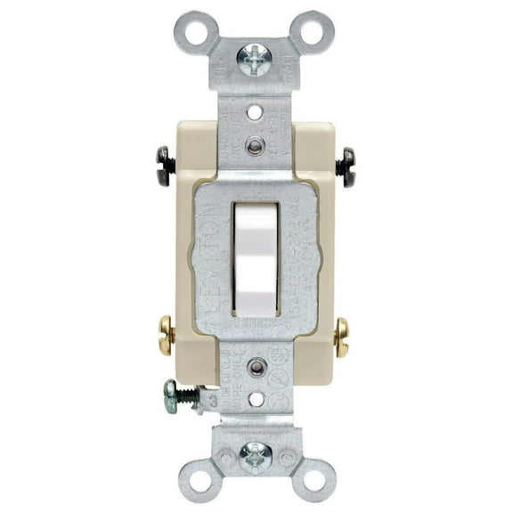 Leviton S02-CS415-2WS White Commercial Grade 4-Way AC Quiet Switch Toggle