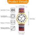 thumbnail image 4 of Avaner Stretch Band Watch for Women: Bohemia Flower Easy Reader Elastic Band Watch Large Face Big Number Analog Quartz Bracelet Watch Expansion Band Wristwatch, 4 of 7