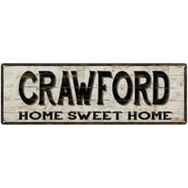 CRAWFORD Rustic Home Sweet Home Sign Gift 6x18 Metal Decor 206180084146