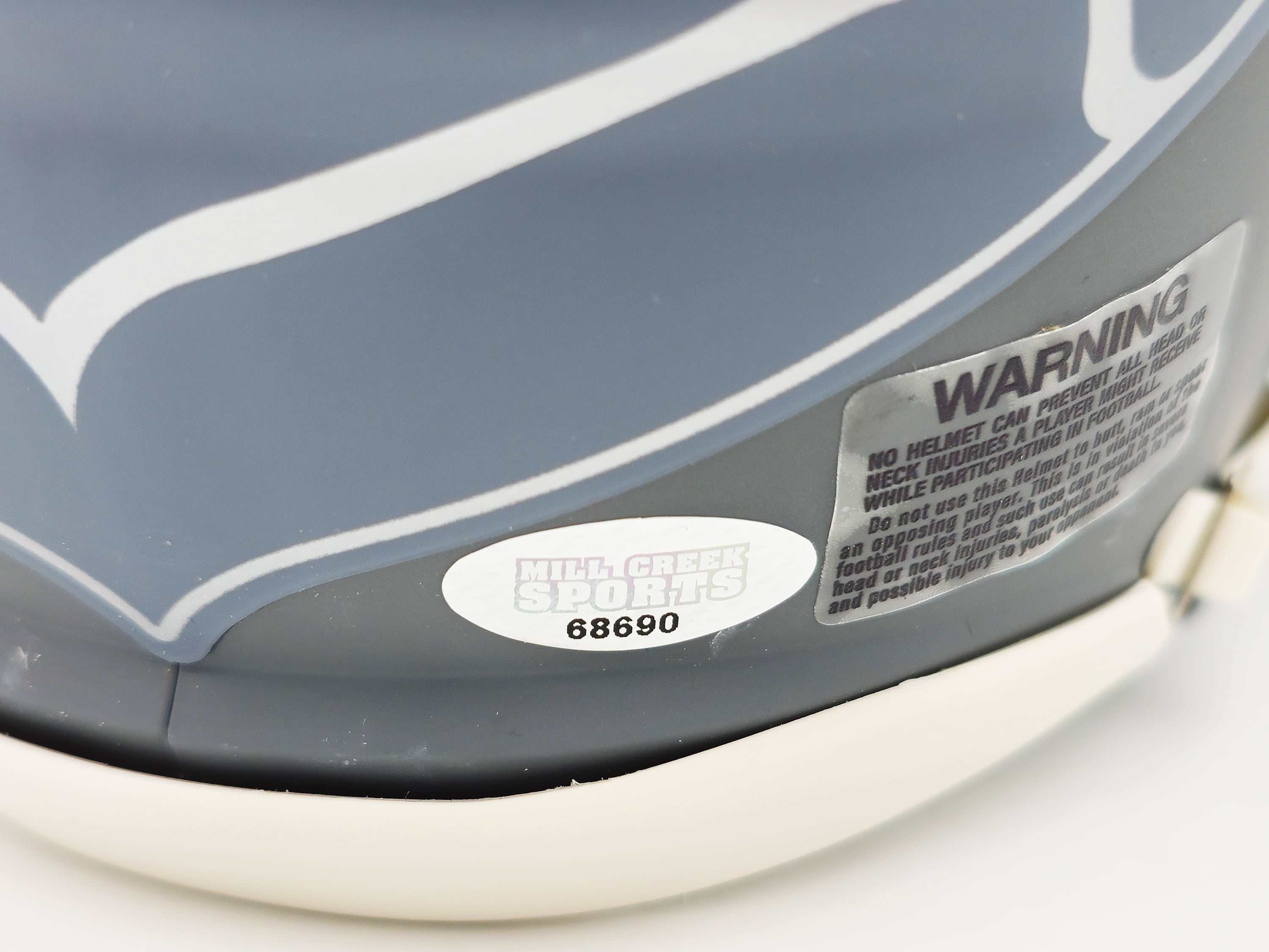 Devon Witherspoon Autographed Seattle Seahawks Slate Silver Speed Replica Mini Helmet MCS Holo 235446