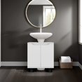 thumbnail image 5 of Vanity With Sink, White Bathroom Vanity Cabinet for Pedestal Sink, White Bathroom Vanity,Particle Board Single Sink Vanity, Bath & Faucets Bathroom Vanities, 5 of 6