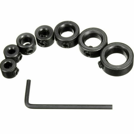 

7Pcs 3-12mm Drill Bit Depth Stop Collar Ring Positioner Spacing Ring Locator