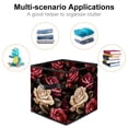 thumbnail image 2 of Rose Foldable Storage Basket Cube Organizer with Handle, 10.8"x10.5"x10.6", Large Capacity Storage Box, 2 of 6