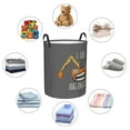 thumbnail image 6 of Fotbe I Like Big Digger Laundry Basket with Handles, Waterproof Large Laundry Hamper, Wash Bag for Corner Dorm, Rolling Laundry Basket with Handles-Small, 6 of 8