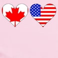 thumbnail image 2 of CafePress - Canadian American Hearts Body Suit - Long Sleeve Cotton Baby Bodysuit, 2 of 4