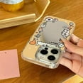 thumbnail image 5 of Kawaii Cute Cartoon Cat Cake Chicken Legs Hamburg Plating Mirror Phone Case Compatible with iPhone Case (Yellow,iPhone 14), 5 of 5