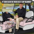 thumbnail image 5 of Whosucclay Rabbit Golf Cart Seat Protector, Anti-Fade 4 Front Pockets 4 Storage Pockets Golf Cart Seat Cover for Yamaha Club Car EZGO, 52.36" x 32.28", 5 of 7