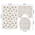 thumbnail image 3 of White Highland Cow Leaf Pattern Bathroom Rugs Sets 3 Piece,Toilet Cover Set,Absorbent Non Slip Bathroom Mats Sets with U-Shaped Contour Rug Toilet Rug Set, 3 of 5