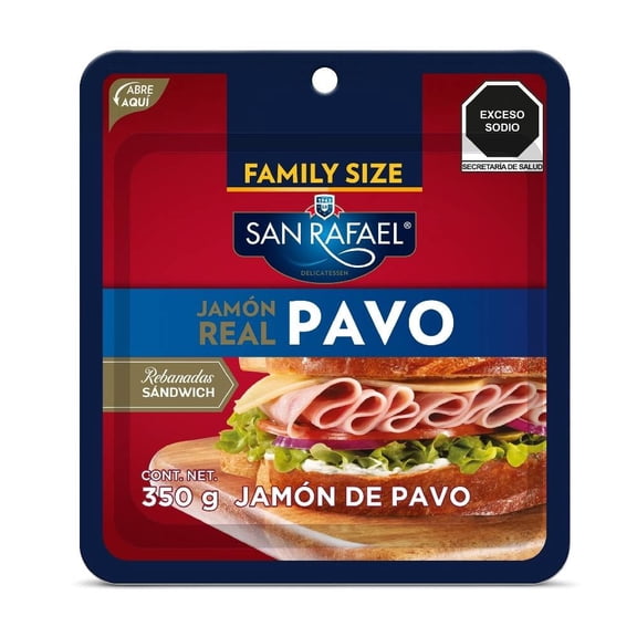 Jamón de pavo San Rafael real rebanado 350 g
