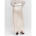 thumbnail image 4 of Skirt for Women Elegant High Waisted A Line Satin Skirts Midi Bodycon Skirt Beige XL, 4 of 10