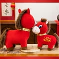 thumbnail image 2 of QenASHaing 2026 Chinese New Year of The Horse Plush, Funny Smiling/Crying Horse Plushie Figurine, Souvenir Mascot for Car Ornaments Home Office Store Restaurant Tabletop Decors, 2 of 8