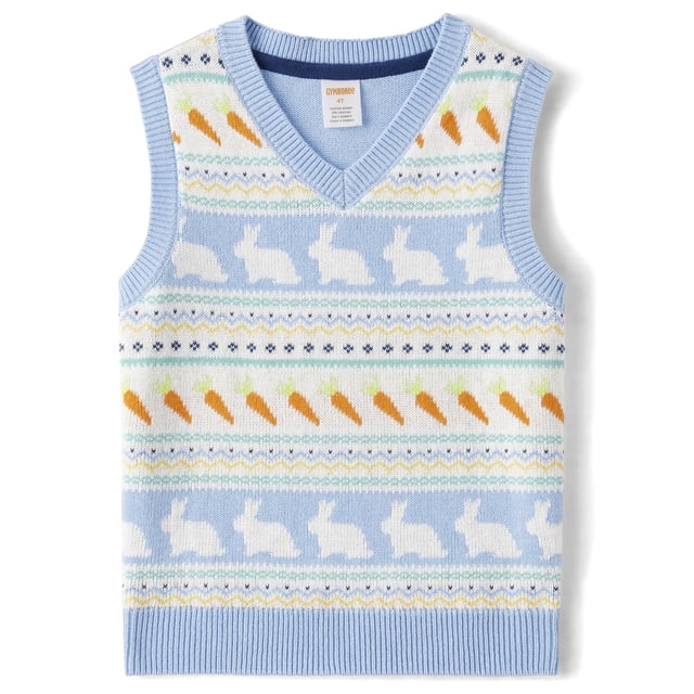 Chaleco tipo suéter Gymboree Bunny Fairisle para niños pequeños, talla 6