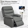 thumbnail image 4 of hzlagm Modern Ergonomic Electric Lift Recliner Chair with Footrest Single Reclining Sofa Lounge Soft Cushion and Back Comfortable Armchair for Living Room - Dark Gray, 4 of 8