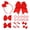 Bright Red, variant on School Hair Accessories Set for Little Teen Girls Uniform Hair Bows Set with Hair Clips,Headbands and Ponytail Holders