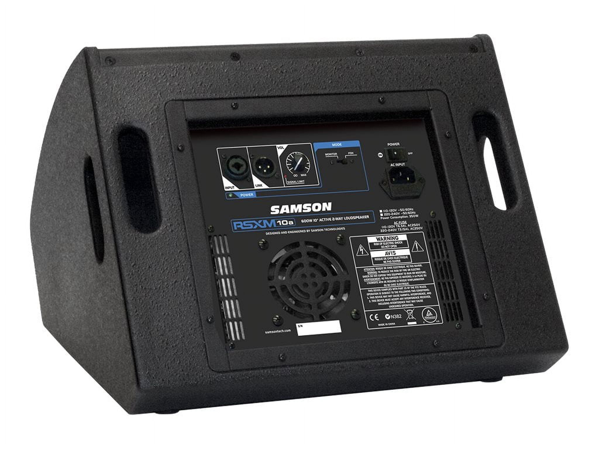 Samson RSXM10A 10" 800W Compact 2-Way Active Stage Monitor, Single