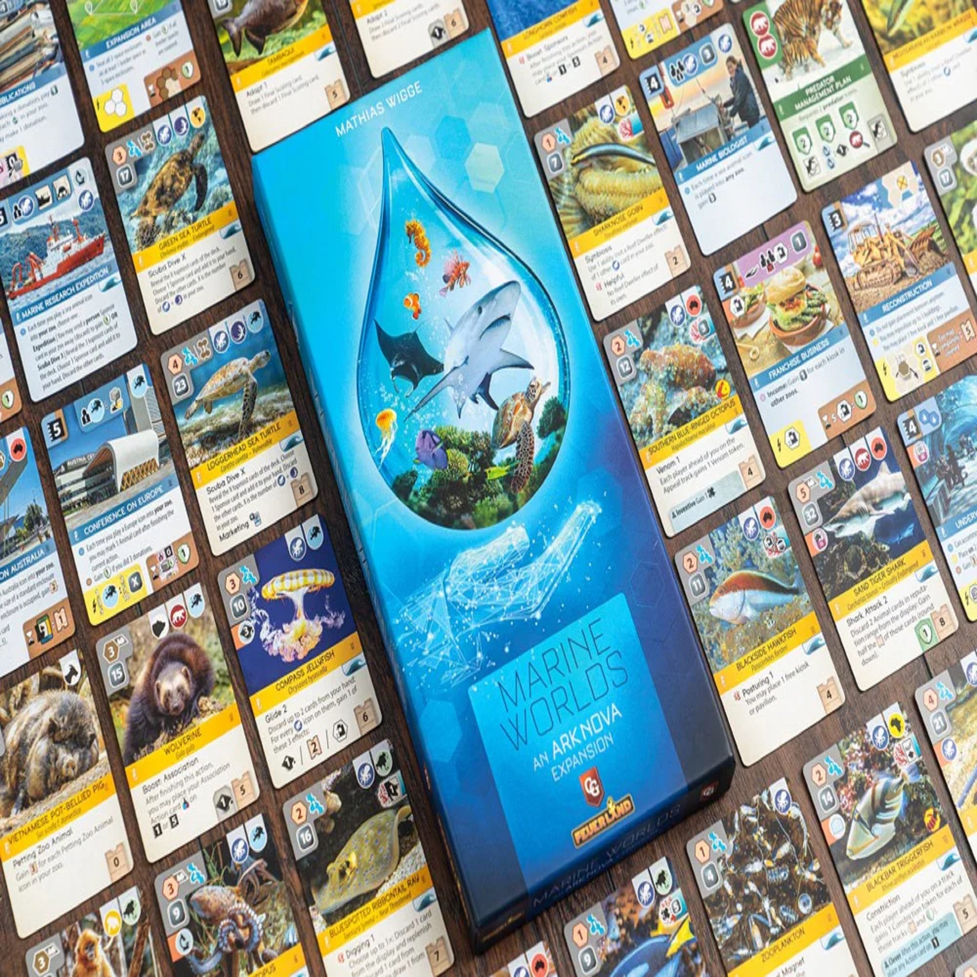 Capstone Games Ark Nova: Marine Worlds Strategy Board Game Expansion, 1-4 Players