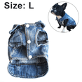 thumbnail image 2 of Chaqueta vaquera para perros, camiseta vaquera azul para cachorros, ropa para perros lavable a máquina, ropa cómoda y fresca, 2 of 6