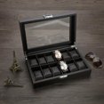 thumbnail image 1 of Watch Organizer Case Box Organizer, Black Watch Storage Box, Office For Home, 1 of 8