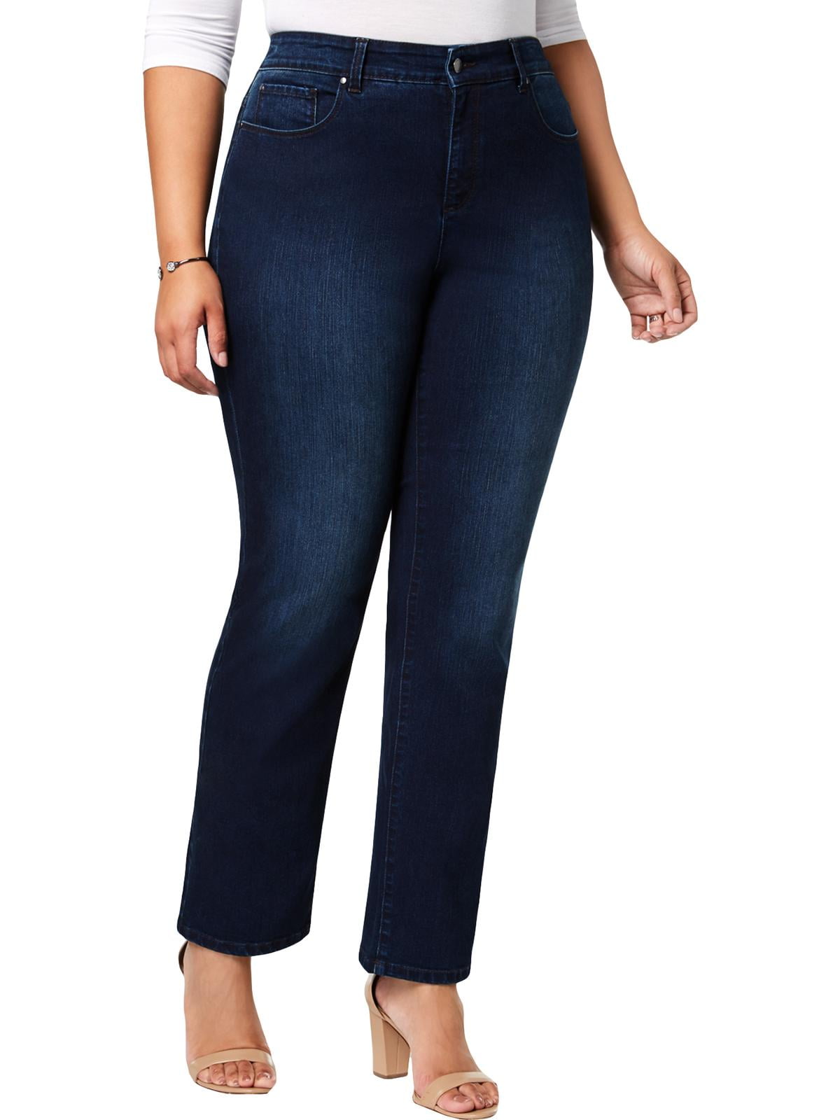 Charter Club Charter Club Womens Plus Lexigton Denim Tummy Slimming