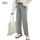 thumbnail image 1 of Pantalones deportivos Mujer Pantalón largo holgado informal de cintura alta con pierna ancha, Gris, 5XL Inevent AP001468-07B, 1 of 7
