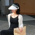 thumbnail image 4 of Pare-soleil pour Femmes Protection UV Chapeau Pare-Soleil Vide pour la Randonnée de Pêche à la Plage d'Été, 4 of 6