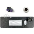 thumbnail image 2 of Felt Desk Mat | Computer Mat for Desk(36x12Inches) | Large Felt Mouse Pad and Keyboard Mat | Desk Protector for Office | Dark Gray, 2 of 8