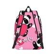 thumbnail image 3 of Daiia Panda Heart Valentine Pink Vintage Canvas Backpack for Men and Women ,Hiking Backpack,Travel Laptop Bag for School,Large Capacity Backpack, 3 of 8