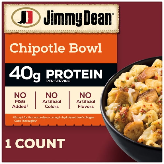 Jimmy Dean Protein Breakfast Bowl, Chipotle Chicken, Scrambled Egg & Monterey Jack, Frozen, 7.22 oz