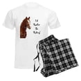 thumbnail image 6 of CafePress - Id Rather Be Riding! Horse Men's Light Pajamas - Men's Light Loose Fit Cotton Pajama Set, 6 of 7