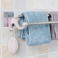 thumbnail image 4 of Toallero doble para baño toallero doble toallero doble soporte para toallas soporte de pared colgador de toallas doble toallero doble toallero de plástico de acero ANGGREK Otros, 4 of 7