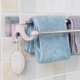 thumbnail image 4 of Toallero doble para baño toallero doble toallero de plástico de acero inoxidable para baño toallero doble colgador de toallas de montaje en pared ANGGREK Otros, 4 of 7