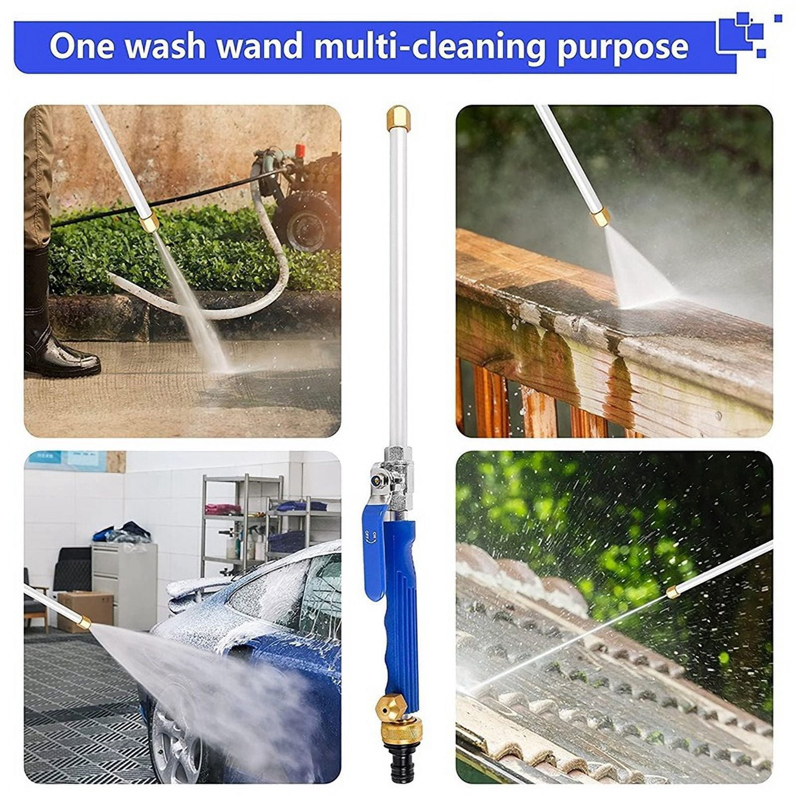 2X Hydro Jet Washer High Pressure Power Washer Wand Water Hose with 4 Hose Nozzle Auto Watering Sprayer