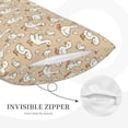 thumbnail image 3 of Gukieu cute geese and chicks Print Plush Pillow Cover, Hidden Zipper Pillow Protector without Pillow Core, Suitable for Bedroom, Office, Car Decoration-14"x20", 3 of 6