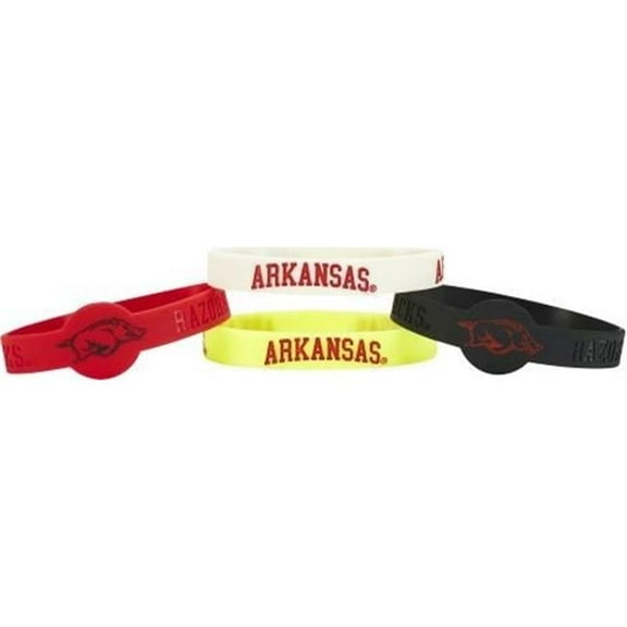 Arkansas Razorbacks Bracelets - 4 Pack Silicone