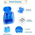 thumbnail image 4 of Colored Pencil Sharpeners Manual, Hand Held Small Compact Pencil Sharpener for Kids with Lid Dual Hole, (8-11mm) No.2/Makeup Pencils Classroom Adults Artist Students School Home Office -4PCS Colored, 4 of 5