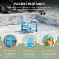 thumbnail image 2 of WestinTrends Malibu Kids Outdoor Adirondack Plastic Patio Chair (Set of 2), Pacific Blue, 2 of 15