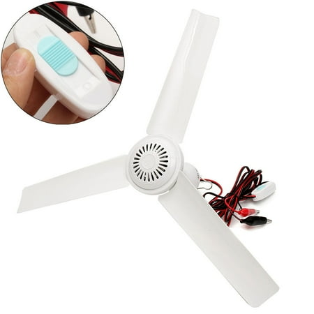 DC12V 6W 3 Leaves Brushless Converter Motor Battery Mini Ceiling Fan With (Best Kitchen Ceiling Fans With Lights)