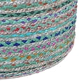 thumbnail image 4 of Simpli Home Margo 20 inch Wide Boho Round Pouf in Green Handwoven Jute and Cotton, 4 of 7