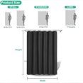 thumbnail image 3 of Yiannan Waffle Weave Fabric Shower Curtain ,Black,71"Wx72"L, 3 of 5