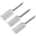 thumbnail image 1 of 3PCS Kitchen Graters, Stainless Steel Cheese Graters Handheld Lemon Zester Hand Grater Set Slicers Zest for Fruits Vegetables, 1 of 5