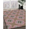 thumbnail image 2 of Ahgly Company Indoor Square Patterned Chestnut Brown Novelty Area Rugs, 6' Square, 2 of 6