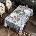 thumbnail image 5 of Boho Bohemia Flower Rectangle Tablecloth 60"x102",Waterproof Polyester Rectangle Table Cloth, Wipeable Spillproof Polyester Tablecloth for Dining, Camping, Indoor and Outdoor, 5 of 6