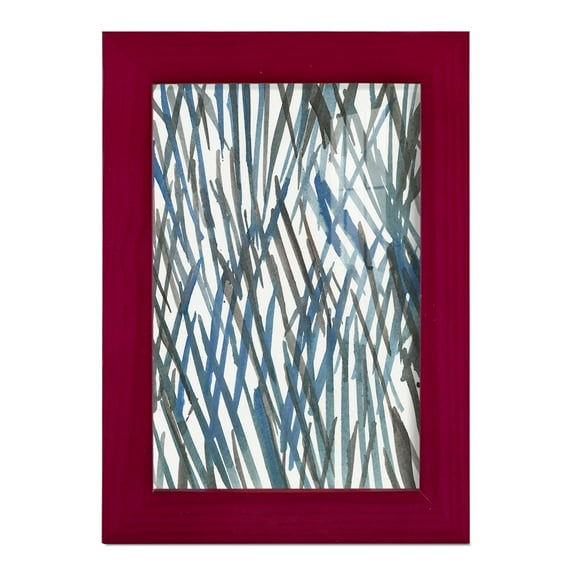 Blue Grass II - Framed Print w/glass - Cherry Red