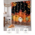 thumbnail image 7 of Thanksgiving Orange Pumpkin Shower Curtain Set ，Waterproof Fabric Shower Curtains Happy Fall Y'all Leaves Shower Curtains for Bathroom,Bathroom Decor 36"x72", 7 of 7