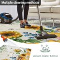 thumbnail image 5 of Sunflowers Outdoor Rug for Patio/Deck/Porch, Non-Slip Large Area Rug 3 x 5 Ft, Floral Green Leaves Bees Watercolor Indoor Outdoor Rugs Washable Area Rugs, Reversible Camping Rug Carpet Runner, 5 of 8