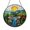Acrylic 3.5 Inch, variant on Stone Well Waterfall Scene Glass Suncatcher Round Window Ornament, Calming Nature Decor Gift for Home Display