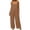 Brown, variant on Women's Casual Sleeveless Wide Leg Jumpsuit with Pockets Loose Fit Summer Romper