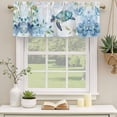 thumbnail image 2 of Blue Turtle Coastal Curtain Valances for Windows, Kitchen Valance Window Treatments Panel 2 Pack, Sea Summer Beach Nautical Rod Pocket Short Curtains for Bathroom Bedroom 60 x 18 Inch, 2 of 8